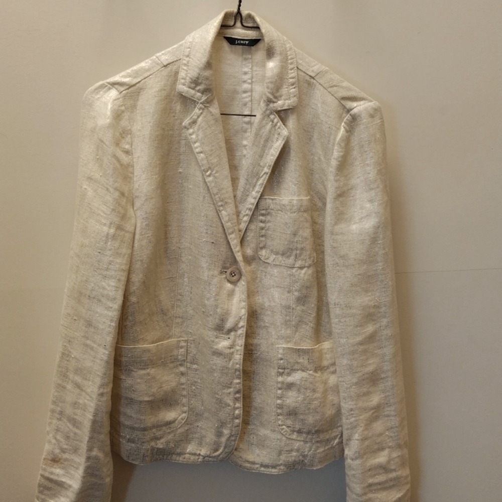 J Crew gold threaded blazer